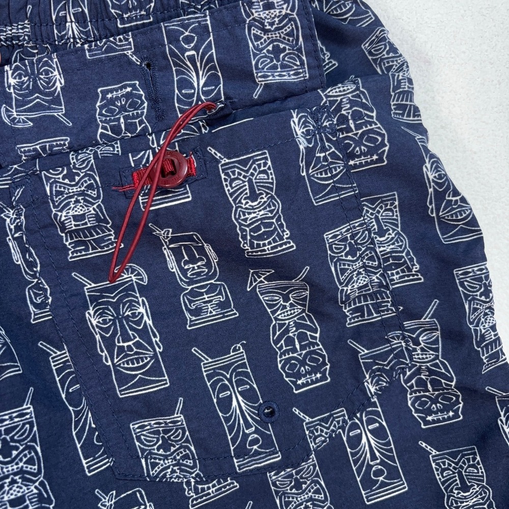 Katin Tiki Volley Swim Trunks Mens S Navy Mesh Lined Pocket Nylon *No Drawstring - Picture 8 of 15